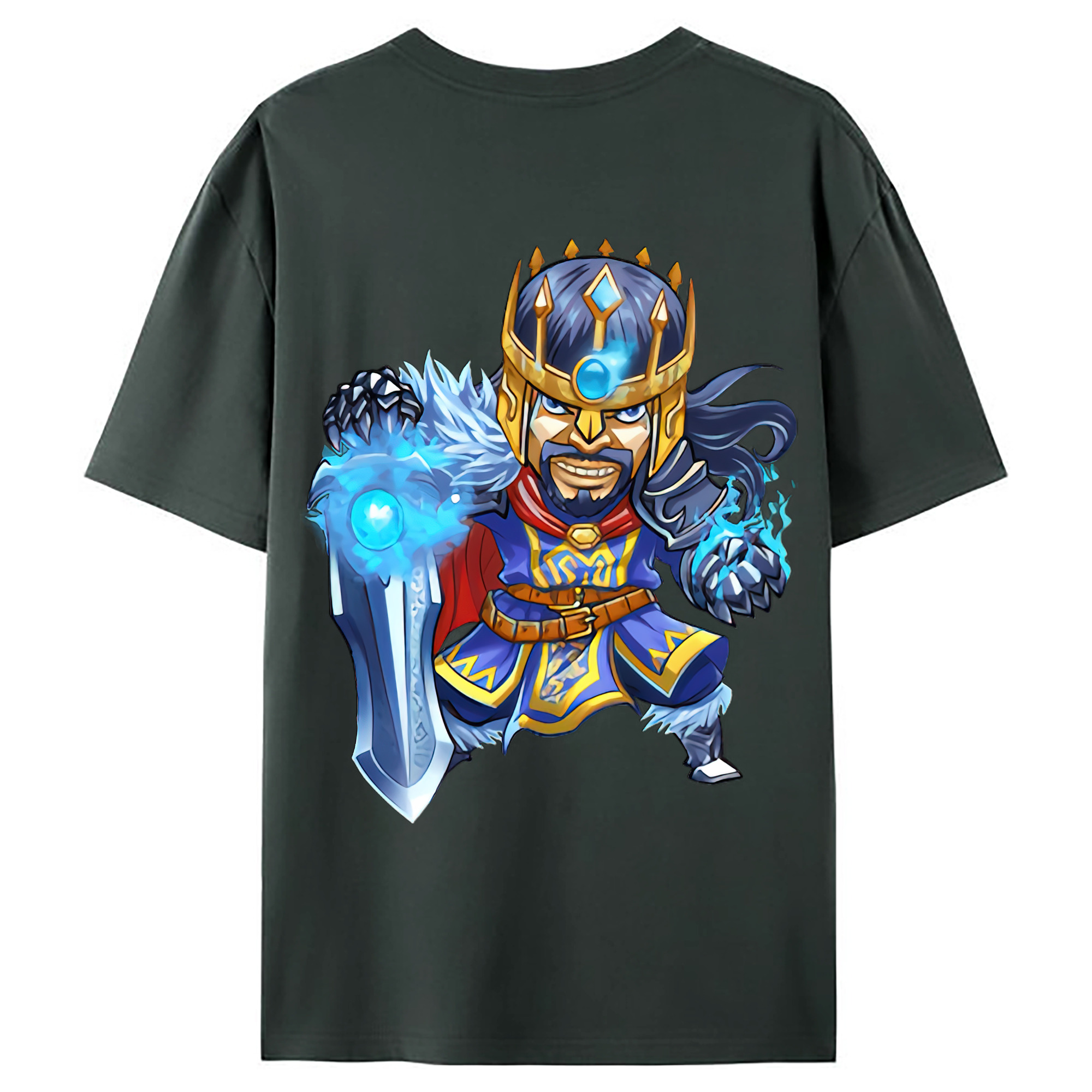 （画像用） リーグ・オブ・レジェンド League of Legends LOL 綿100％ メンズ半袖Tシャツ（バックプリント） 通気性